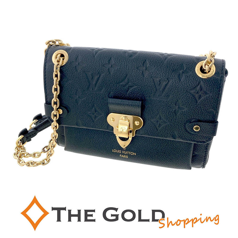 Louis Vuitton Vavin Monogram Empreinte Leather Chain Shoulder Bag Noir Black